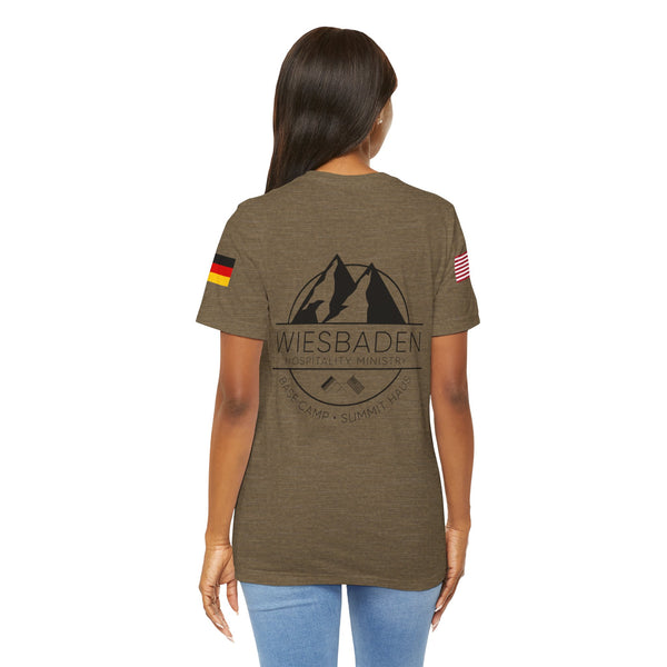 WHM - Flag on Sleeves - Unisex Jersey Short Sleeve Tee