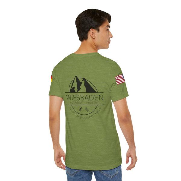 WHM - Flag on Sleeves - Unisex Jersey Short Sleeve Tee