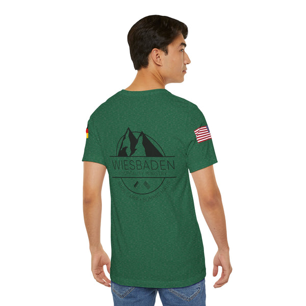 WHM - Flag on Sleeves - Unisex Jersey Short Sleeve Tee