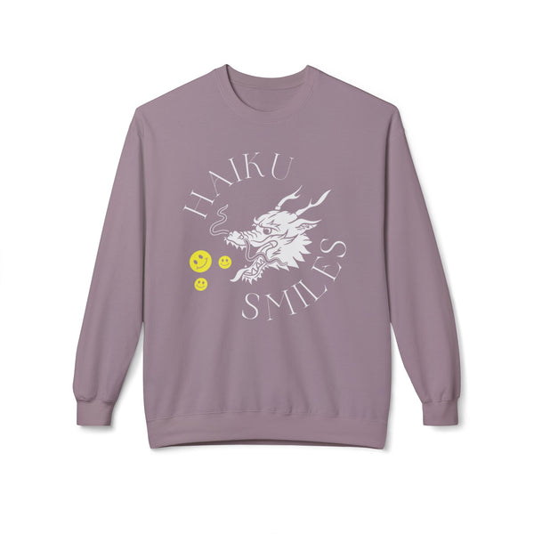 Haiku Smiles - Unisex Midweight Softstyle Fleece Crewneck Sweatshirt