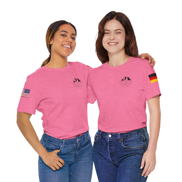 WHM - Flag on Sleeves - Unisex Jersey Short Sleeve Tee