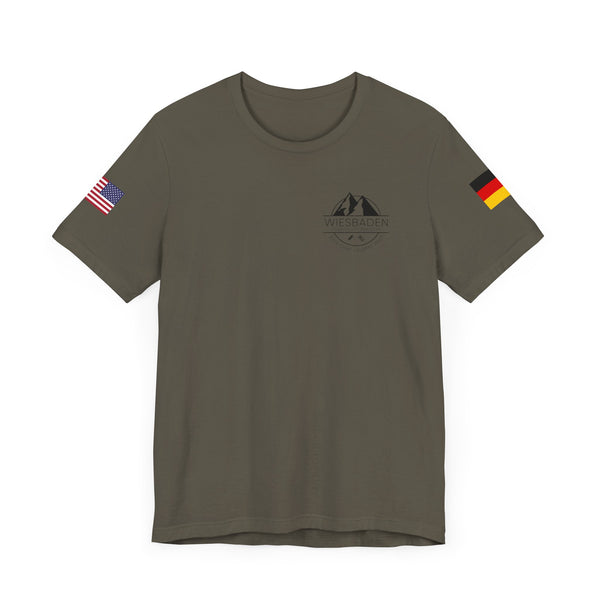 WHM - Flag on Sleeves - Unisex Jersey Short Sleeve Tee