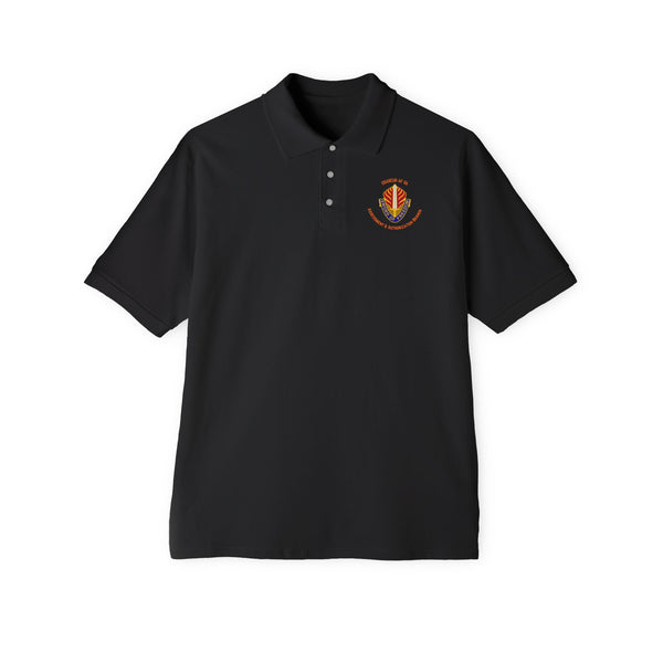AAB Sword - Orange text - Men's Piqué Polo