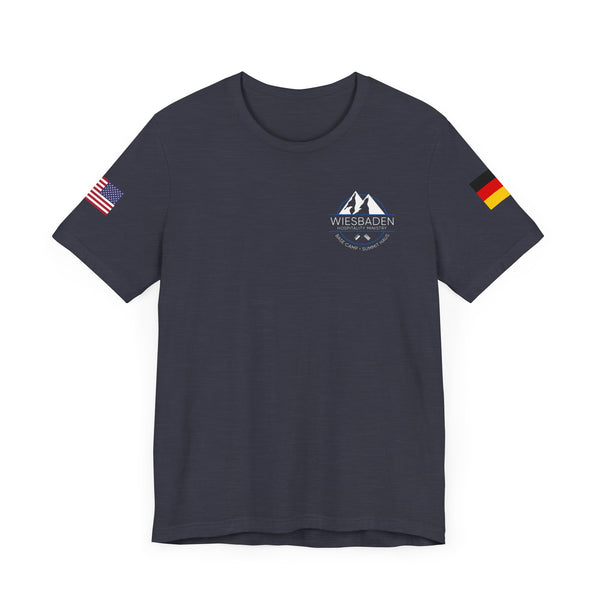 WHM - Flag on Sleeves - Unisex Jersey Short Sleeve Tee