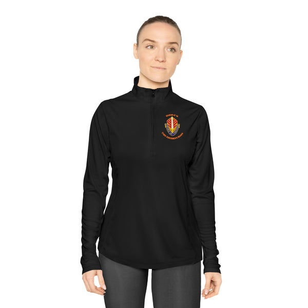 CAB Sword - Orange text - Ladies Quarter-Zip Pullover