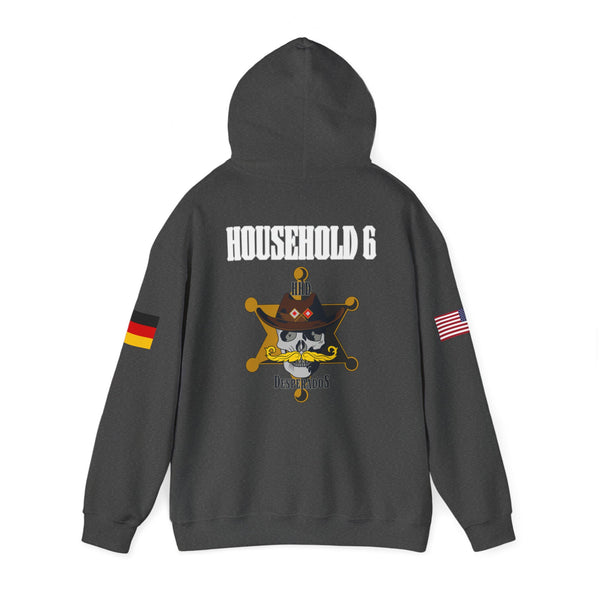 Household6 Desperados - Flags on Sleeves - Unisex Heavy Blend™ Hooded Sweatshirt