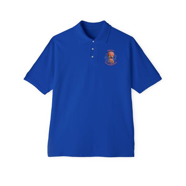 CAB Brain - Orange text - Men's Piqué Polo