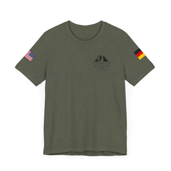 WHM - Flag on Sleeves - Unisex Jersey Short Sleeve Tee