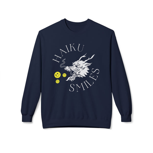 Haiku Smiles - Unisex Midweight Softstyle Fleece Crewneck Sweatshirt