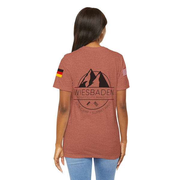 WHM - Flag on Sleeves - Unisex Jersey Short Sleeve Tee