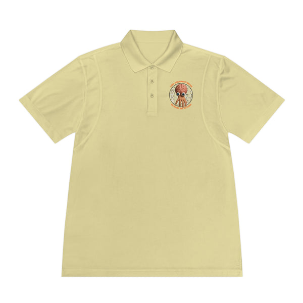 CAB Big Brains - Orange text - Men's Sport Polo Shirt