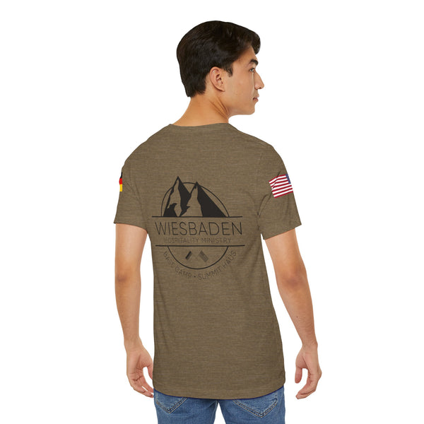 WHM - Flag on Sleeves - Unisex Jersey Short Sleeve Tee