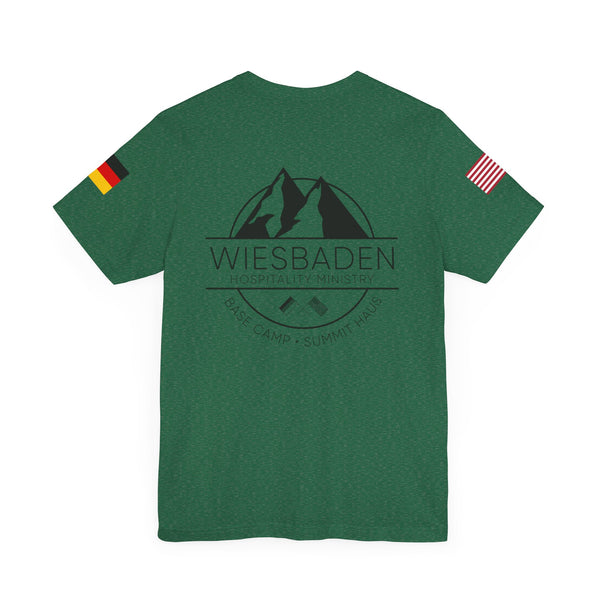 WHM - Flag on Sleeves - Unisex Jersey Short Sleeve Tee
