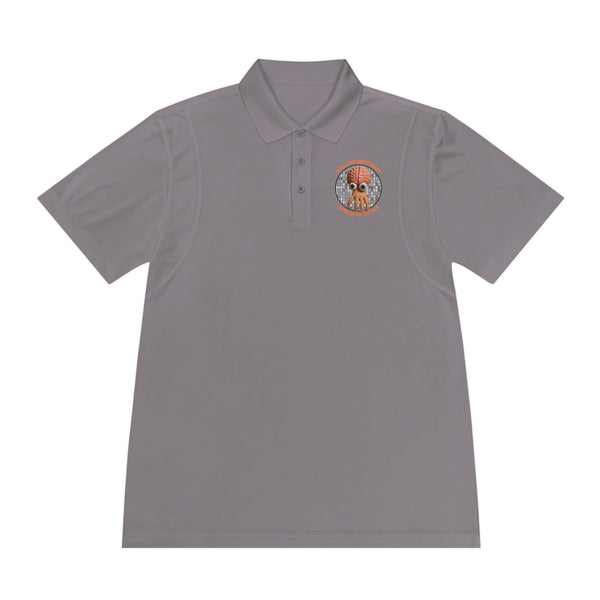 CAB Big Brains - Orange text - Men's Sport Polo Shirt
