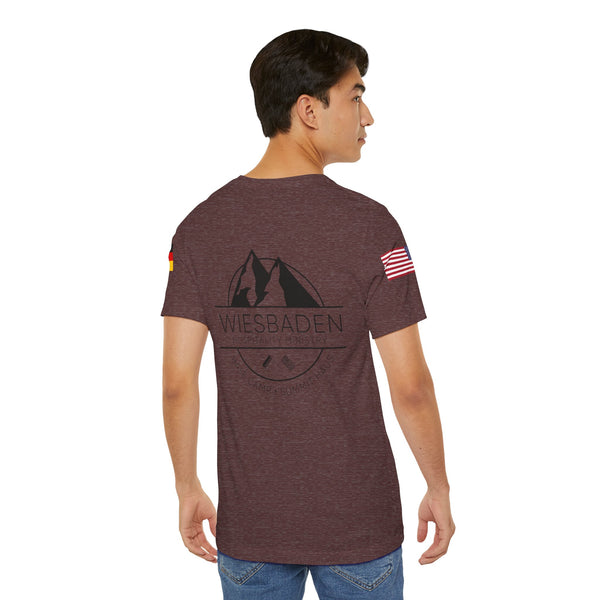 WHM - Flag on Sleeves - Unisex Jersey Short Sleeve Tee