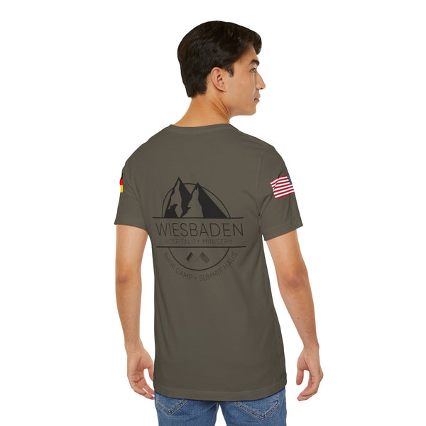 WHM - Flag on Sleeves - Unisex Jersey Short Sleeve Tee