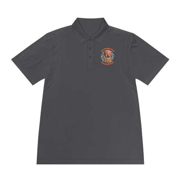 CAB Big Brains - Orange text - Men's Sport Polo Shirt