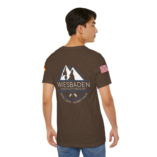 WHM - Flag on Sleeves - Unisex Jersey Short Sleeve Tee