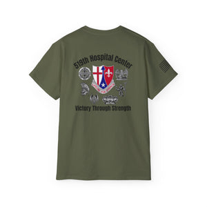 519th Hospital Center - Unisex Ultra Cotton Tee Flag on Sleeve