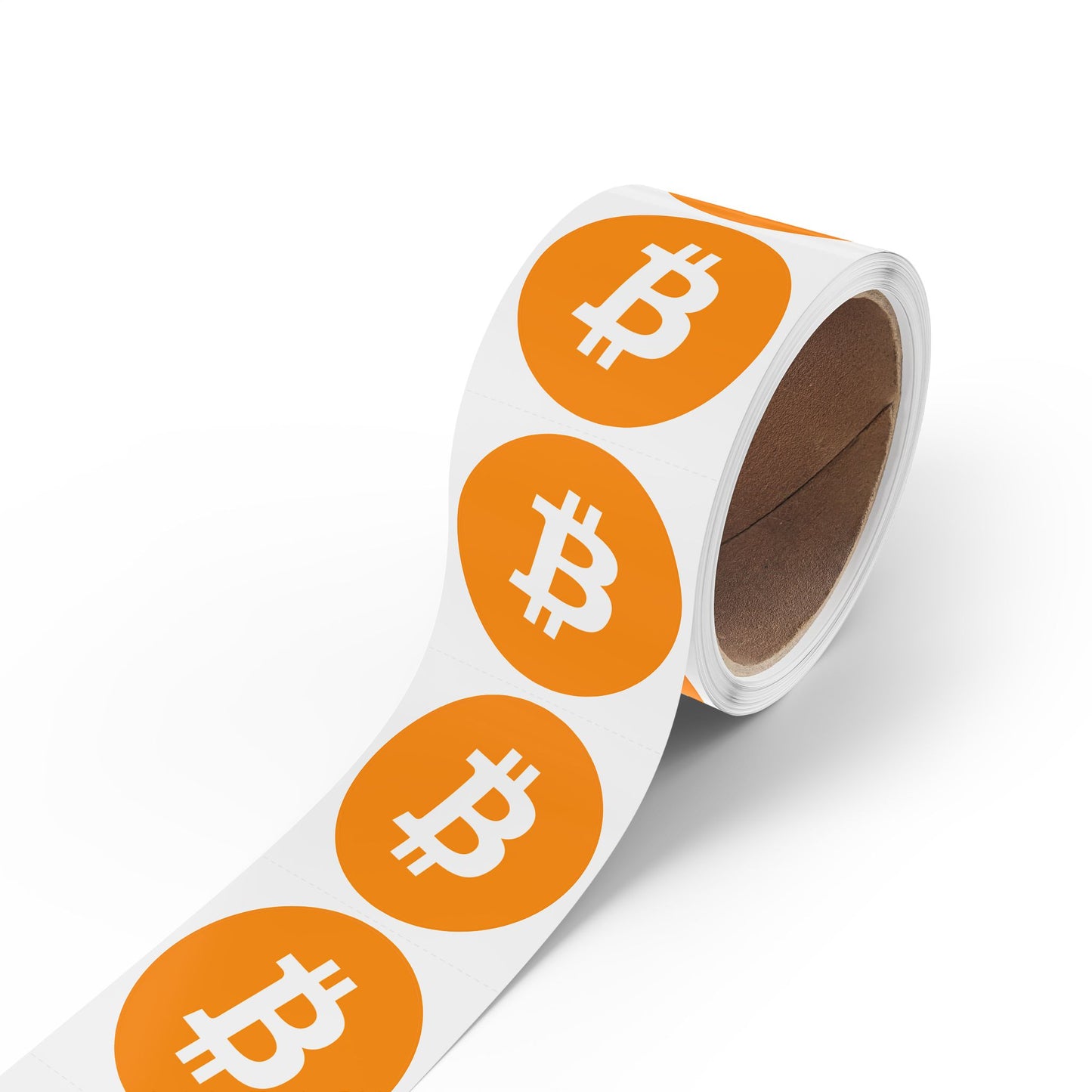 Bitcoin Round Sticker Label Rolls