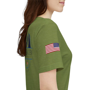 WHM - Flags on Sleeves - Unisex Jersey Short Sleeve Tee