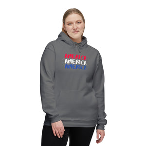 America x3!!! - Unisex Hooded Sweatshirt, Made in US