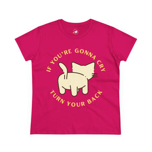 Turn Around With A Smile - Women's Midweight Cotton Tee