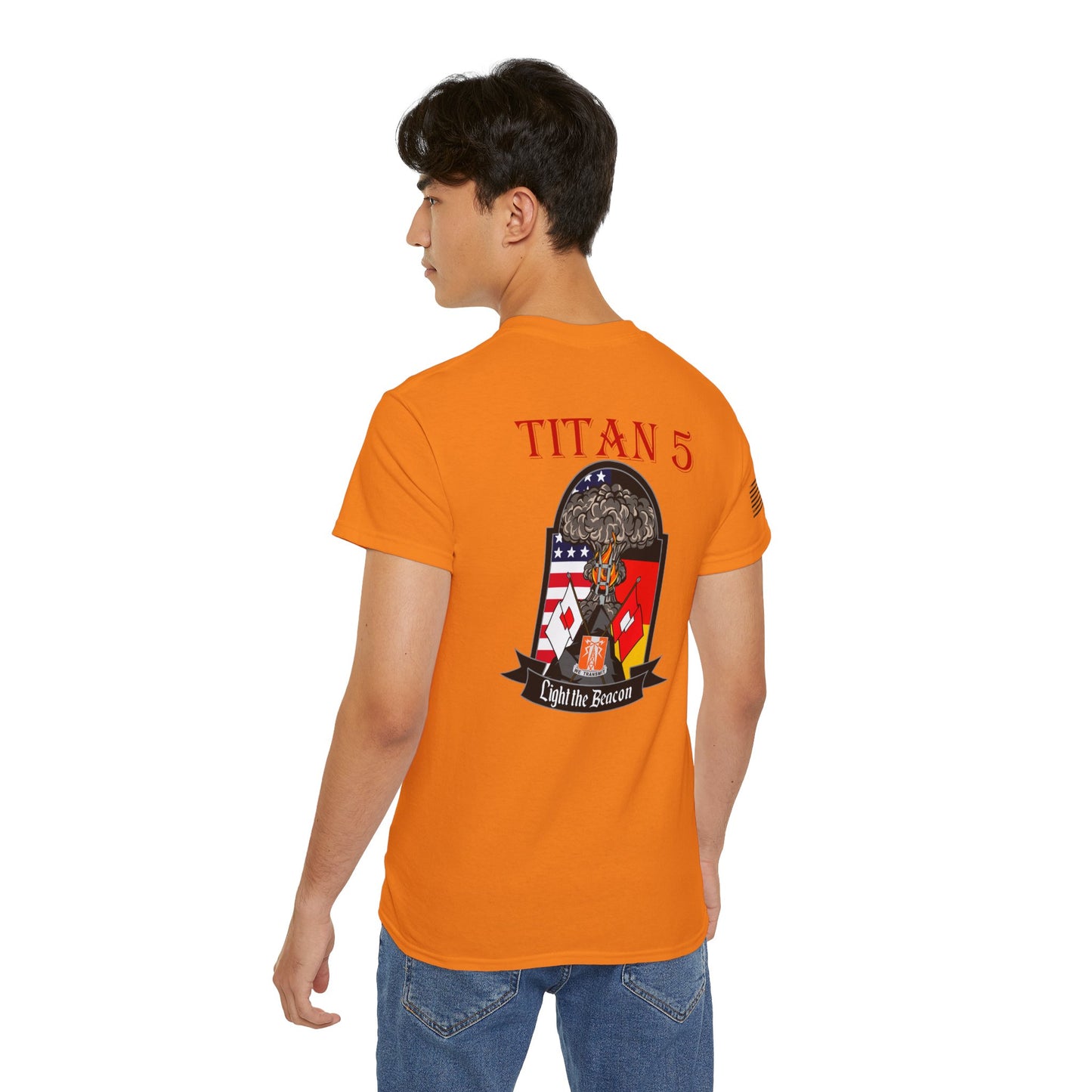 Titan 5 Call Sign - Flag on Sleeve - USANEC-S - Ultra Cotton Tee