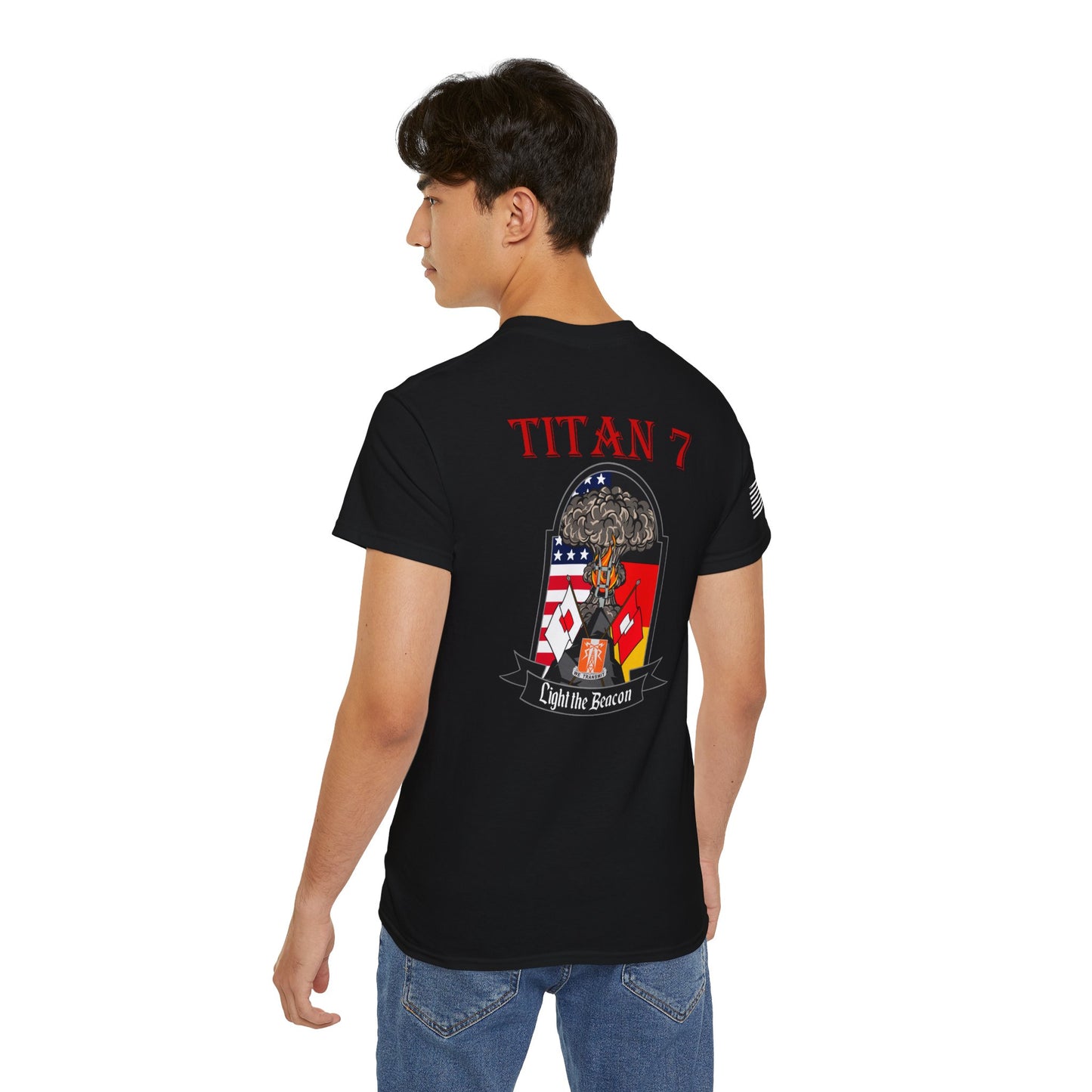 Titan 7 Call Sign - Flag on Sleeve - USANEC-S - Ultra Cotton Tee