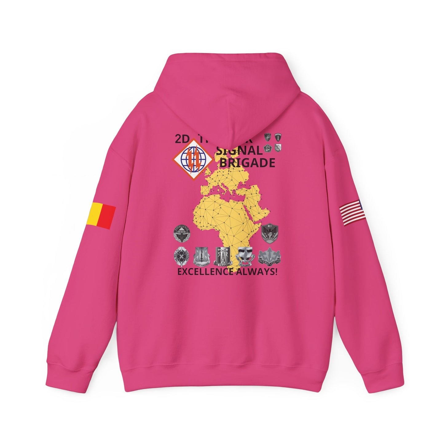 39th SSB - Flags on Sleeves - Unisex Heavy Blend™ Hooded Sweatshirt