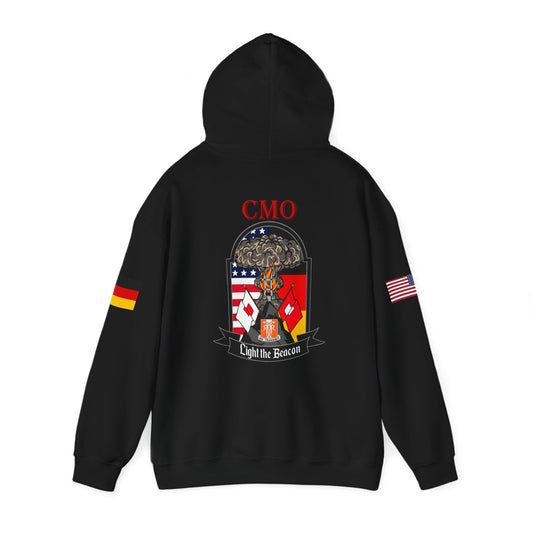 CMO Call Sign -  USANEC-S - Flags on Sleeves - Unisex Heavy Blend™ Hooded Sweatshirt