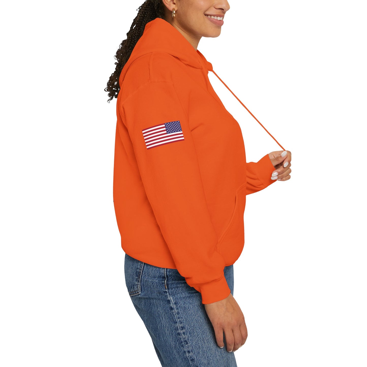 S4 - Option 2 - 102D SSB - Flags on Sleeves - Unisex Heavy Blend™ Hooded Sweatshirt