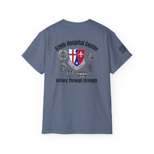 519th Hospital Center - Unisex Ultra Cotton Tee Flag on Sleeve