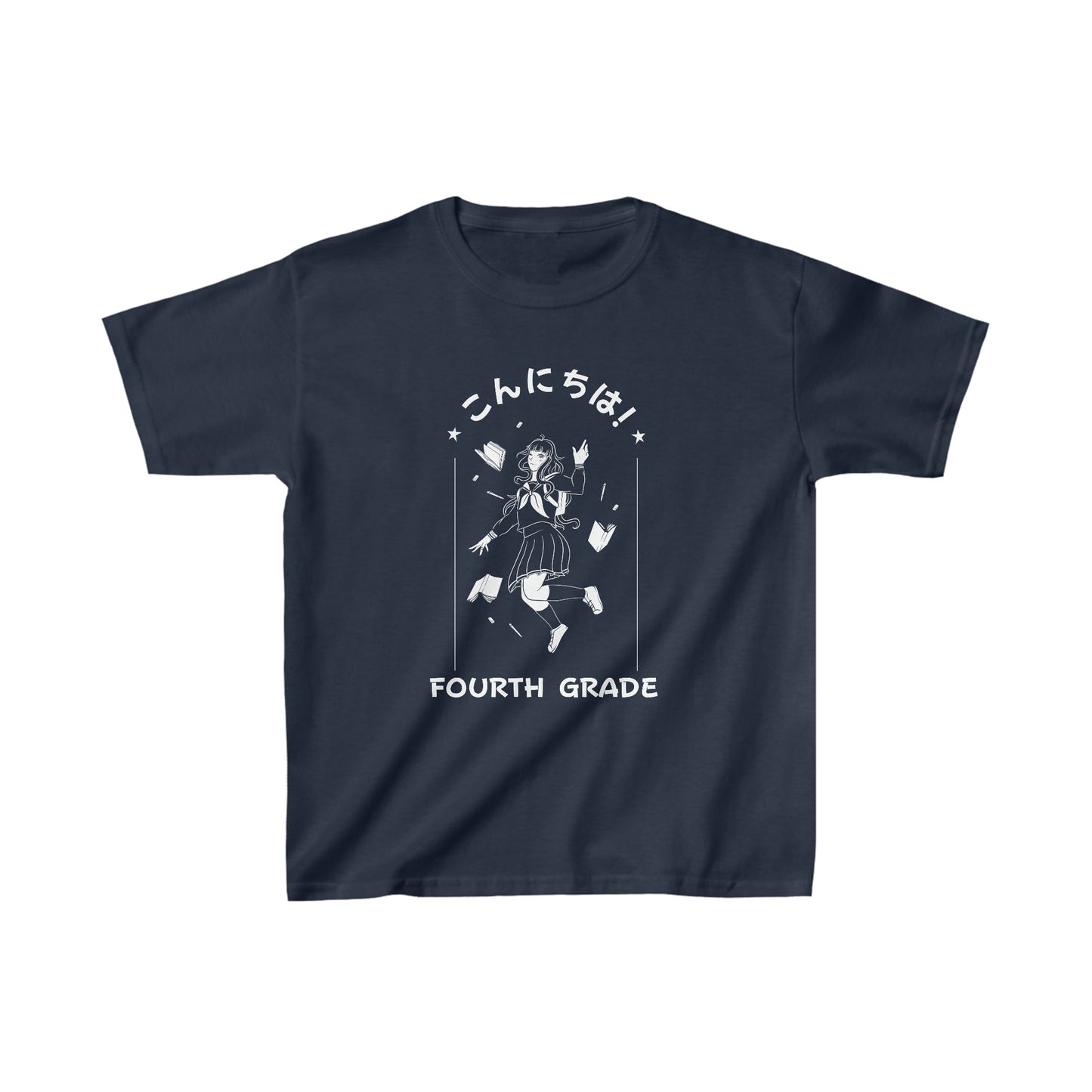 Konnichiwa Fourth Grade - Kids Heavy Cotton™ Tee