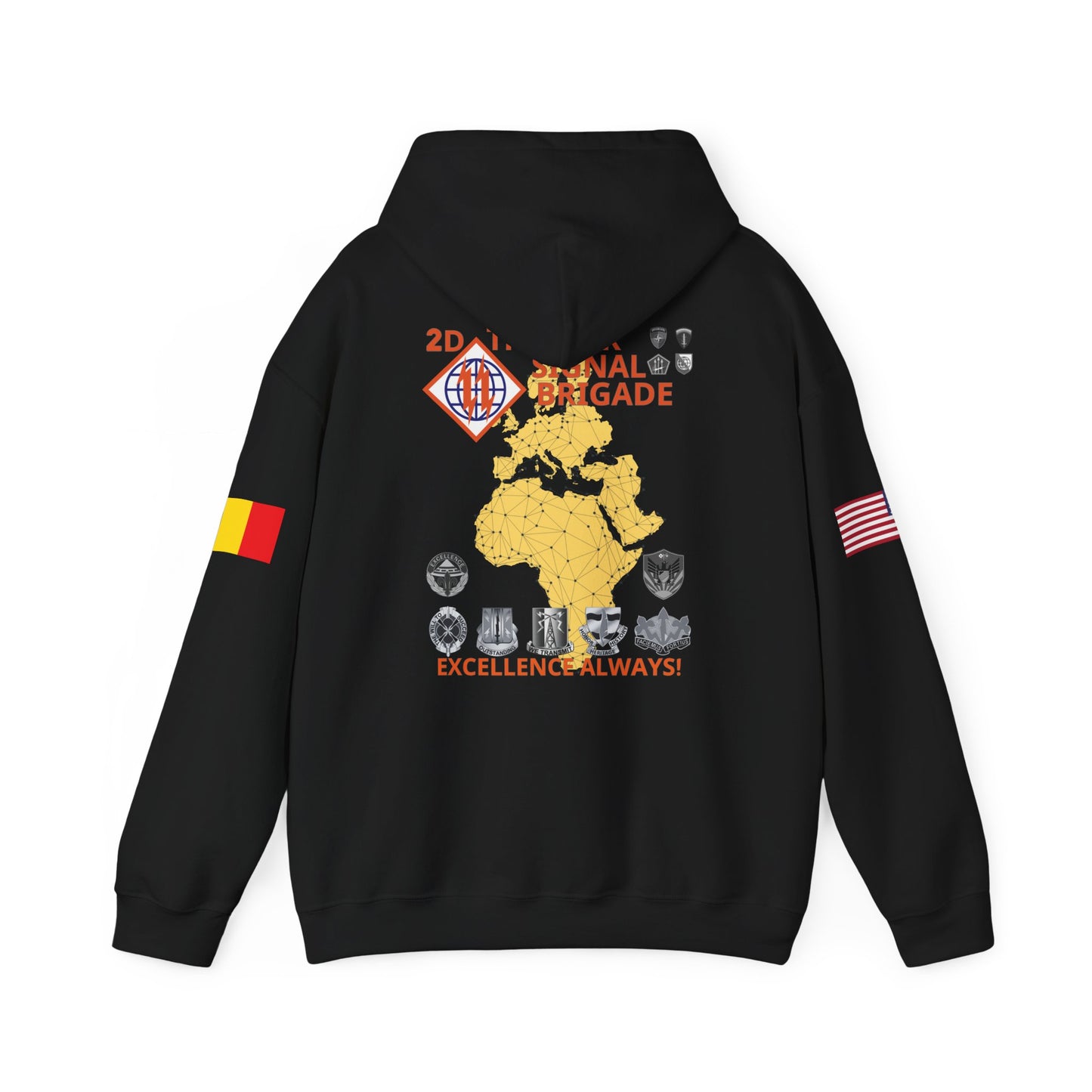 39th SSB - Flags on Sleeves - Unisex Heavy Blend™ Hooded Sweatshirt