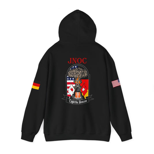 JNOC Call Sign -  USANEC-S - Flags on Sleeves - Unisex Heavy Blend™ Hooded Sweatshirt