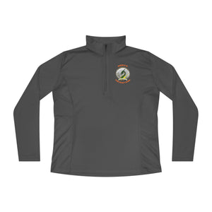 CSD Dragon - Orange text - Ladies Quarter-Zip Pullover
