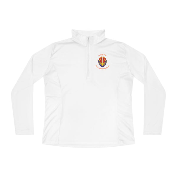 CAB Sword - Orange text - Ladies Quarter-Zip Pullover