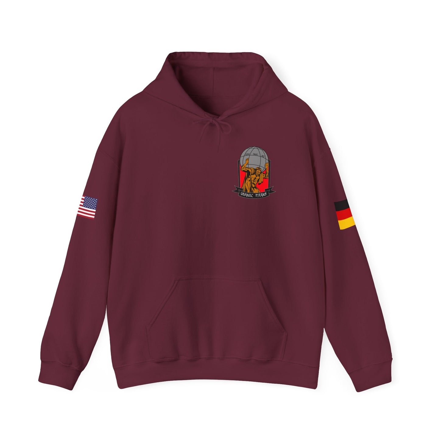 USANEC-S - Flags on Sleeves - Unisex Heavy Blend™ Hooded Sweatshirt