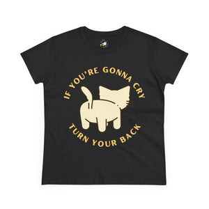 Turn Around With A Smile - Women's Midweight Cotton Tee