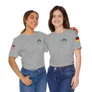 WHM - Flags on Sleeves - Unisex Jersey Short Sleeve Tee