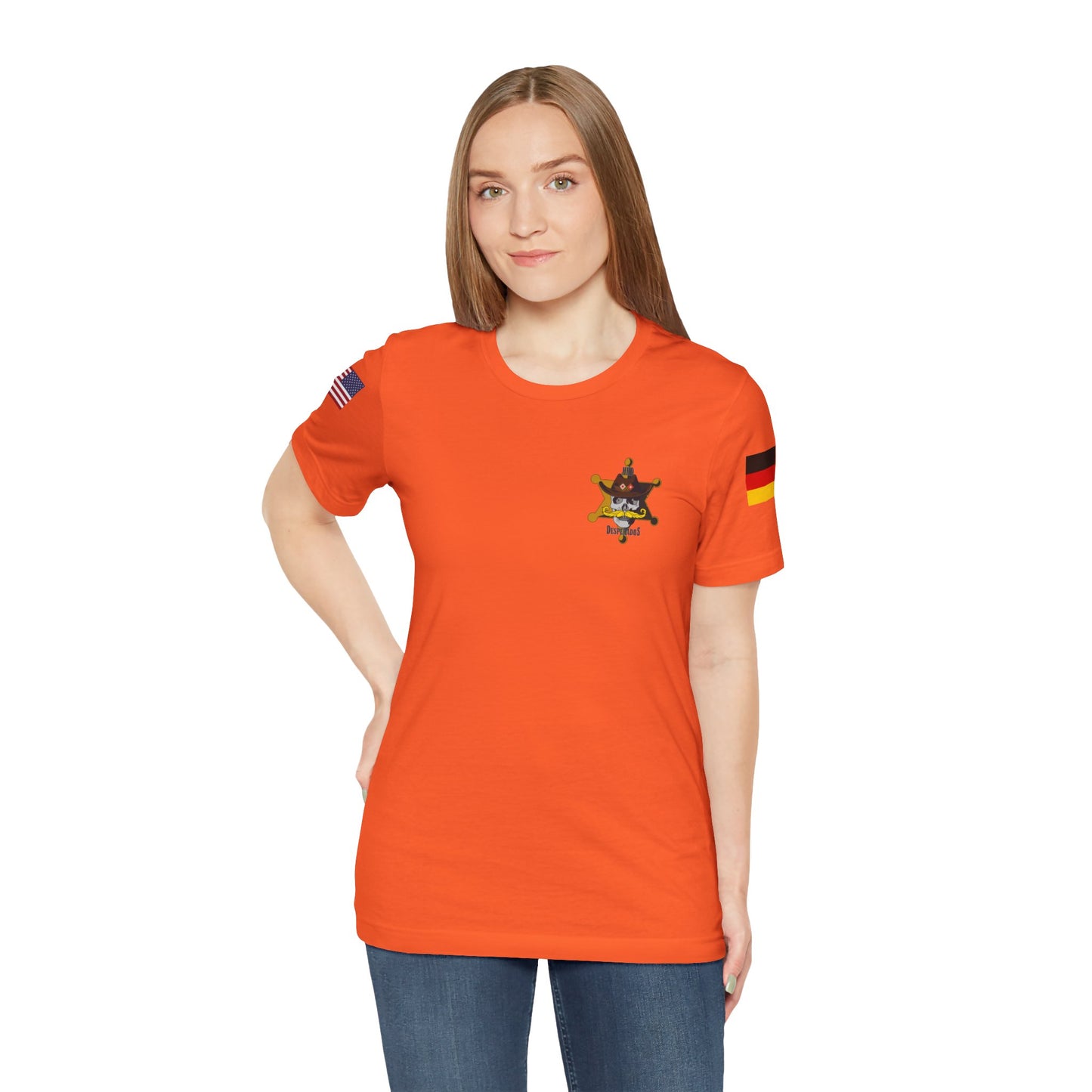 Desperados - Flag on Sleeves - Unisex Jersey Short Sleeve Tee