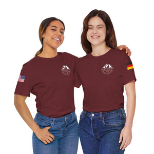 WHM - Flags on Sleeves - Unisex Jersey Short Sleeve Tee