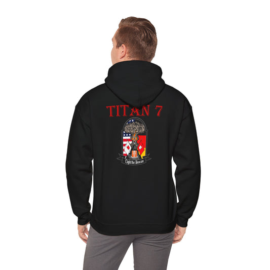 Titan 7 Call Sign - No Flags on Sleeves - USANEC-S - Unisex Heavy Blend™ Hooded Sweatshirt