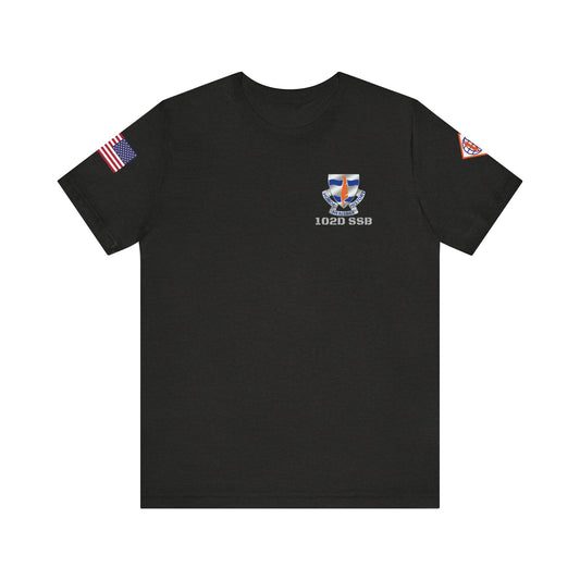 102d SSB - Sleeve with USA/2TSB - Unisex Jersey Short Sleeve Tee