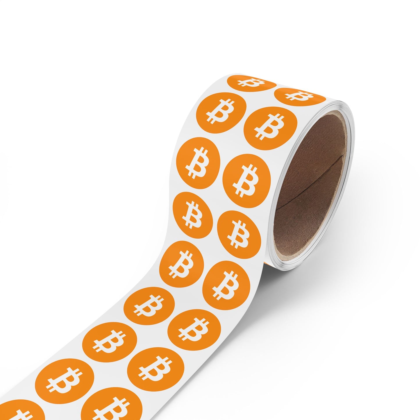 Bitcoin Round Sticker Label Rolls