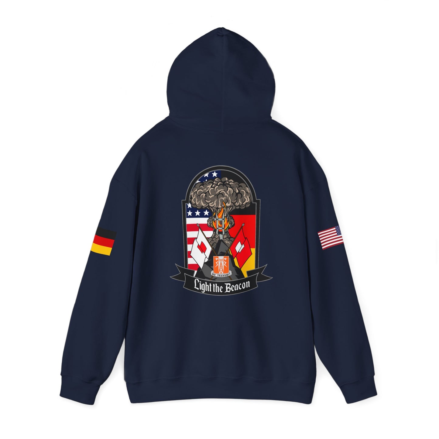 USANEC-S - Flags on Sleeves - Unisex Heavy Blend™ Hooded Sweatshirt