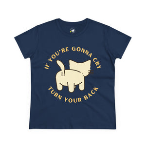 Turn Around With A Smile - Women's Midweight Cotton Tee