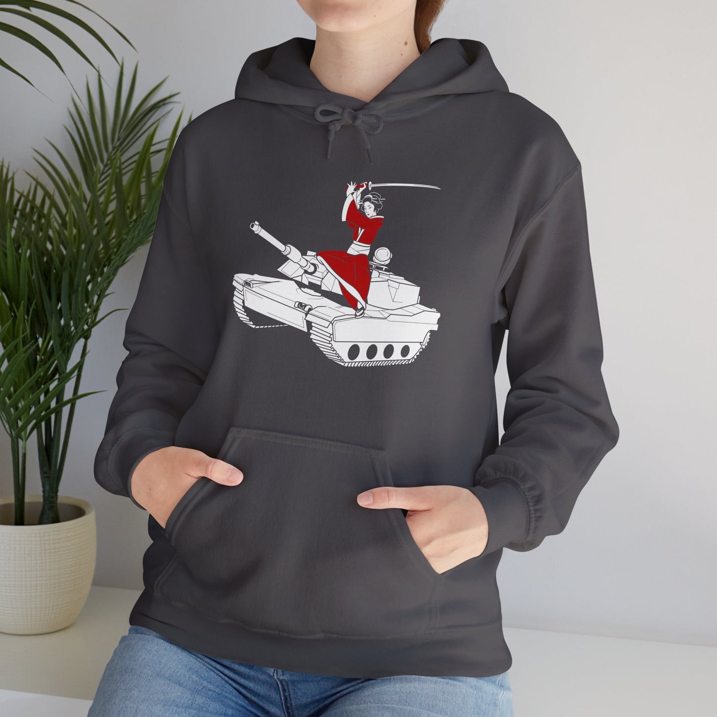 Samurai on a Tank on a Hoodie