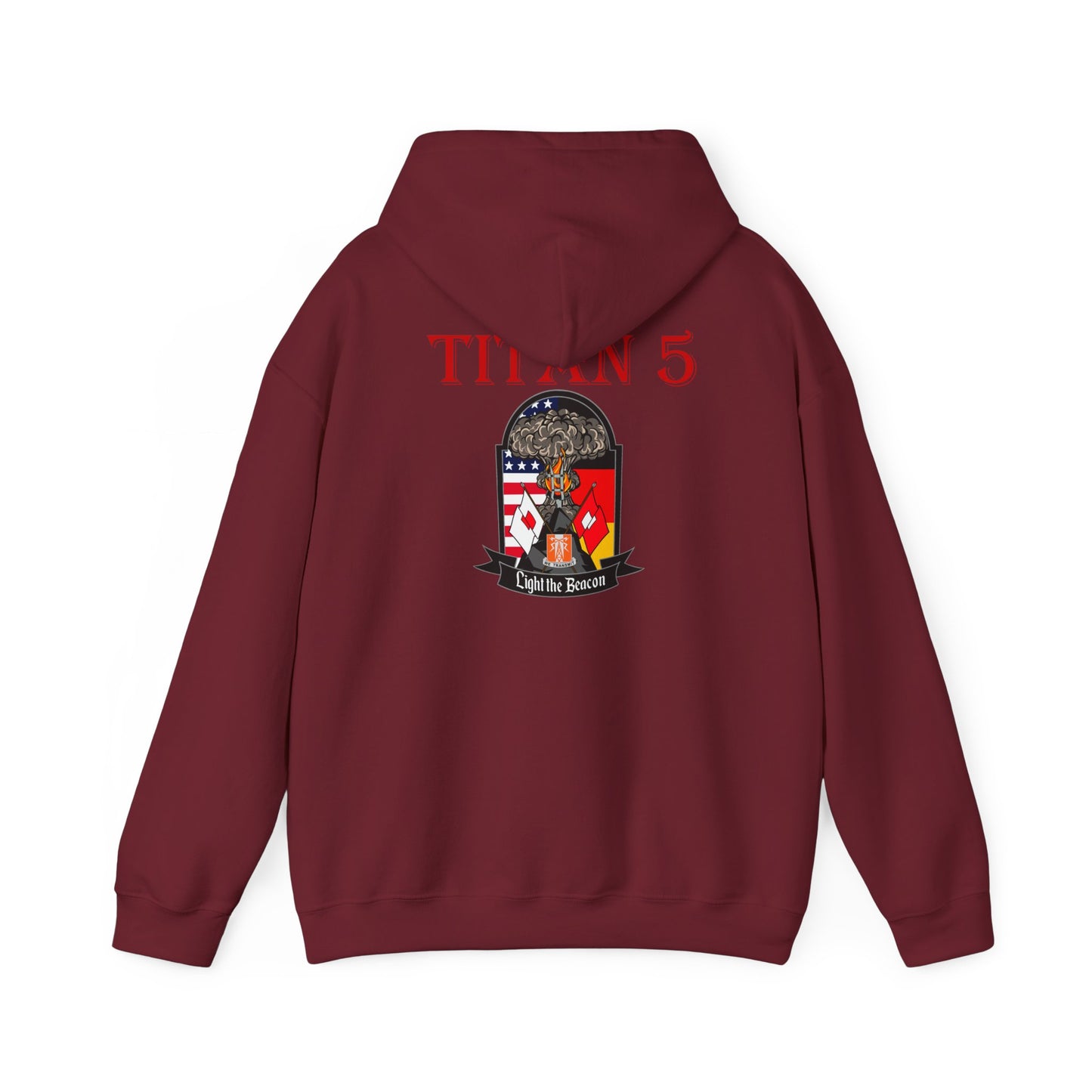 Titan 5 Call Sign - No Flags on Sleeves - USANEC-S - Unisex Heavy Blend™ Hooded Sweatshirt